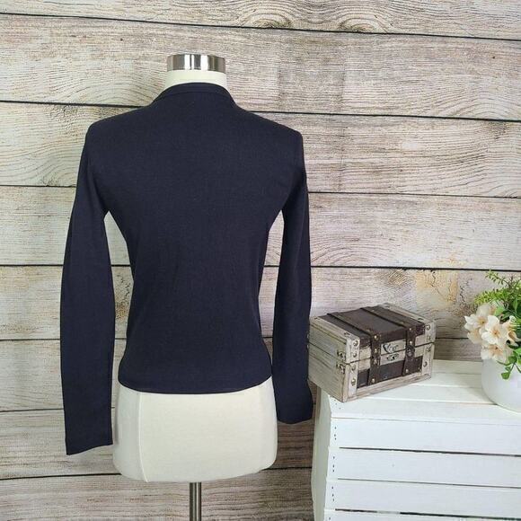 Three Dots Women’s Zip Up Black Sweatshirt Size S Small - Picture 2 of 5